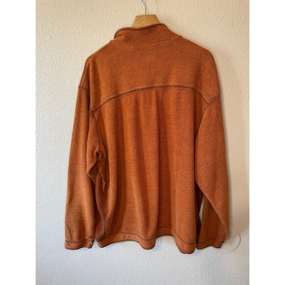 Tommy Bahama Denim Men’s Reversible Burnt Orange Half Zip Henley Sweater 3XL - Picture 4 of 13